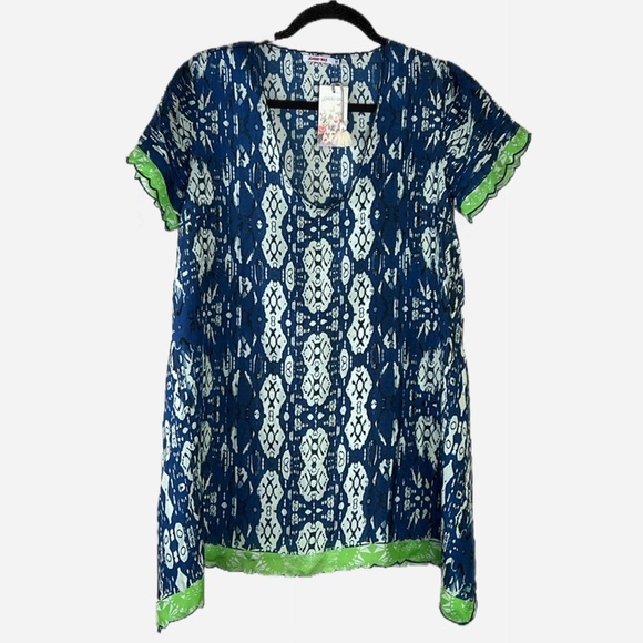 Johnny Was Puente Silk Tunic Geometric Print Tunic Top Small - Picture 12 of 12